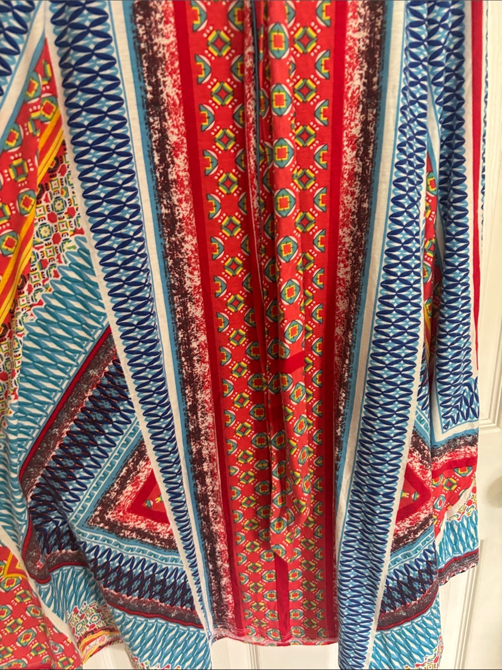 new directions Red, Blue and White A-Line Skirt with Boho Stripe Print - Picture 5 of 5
